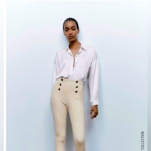 🌟ZARA🌟 Gold Button Leggings NWT Orig. $35.90